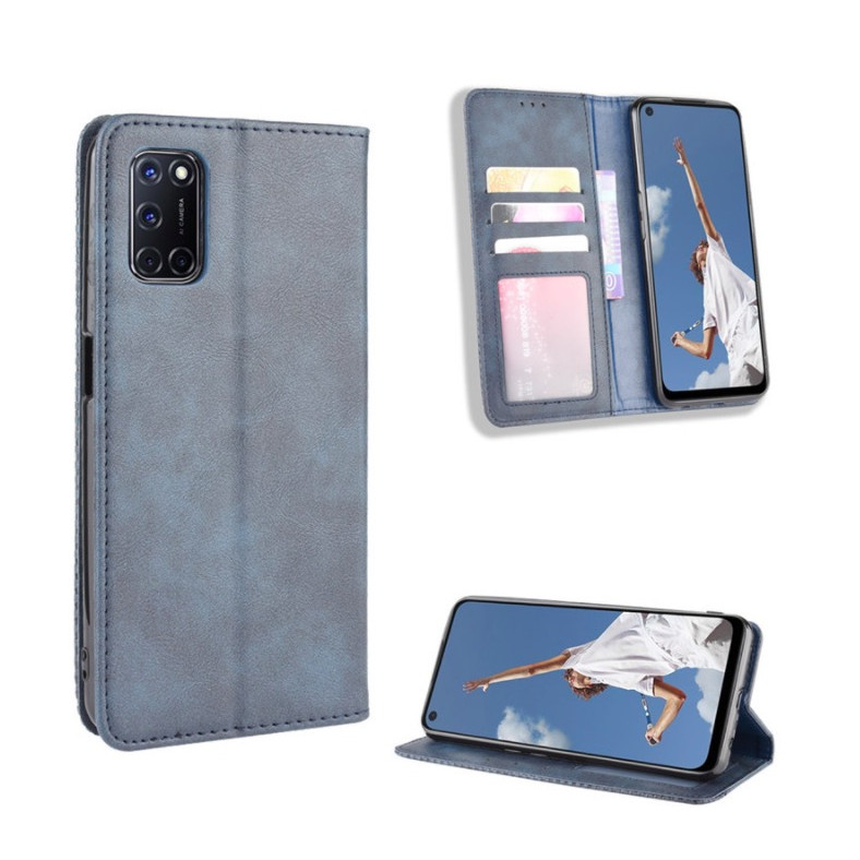 Bao da dành cho OPPO A92 Flip Wallet Leather dạng ví đa năng siêu bền siêu êm