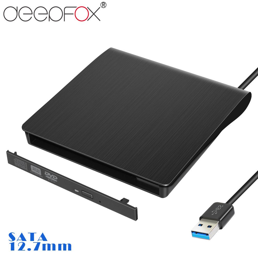 DeepFox 12.7mm USB 3.0 Ổ Đĩa DVD Bên Ngoài Ổ Đĩa Quang SATA Sang USB Bên Ngoài Dành Cho Laptop Notebook không Ổ Đĩa