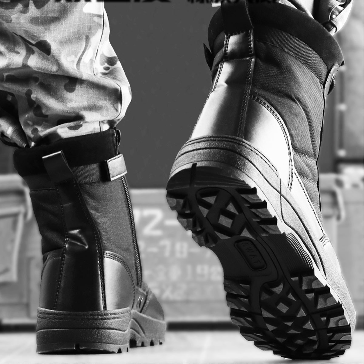 Hình ảnh Giày Cao Cổ Nam U559 Kiểu Dáng Giày Chiến Thuật Boot Nam Chuyên Phượt, Giày Swat Lính -HÀNG CHÍNH HÃNG