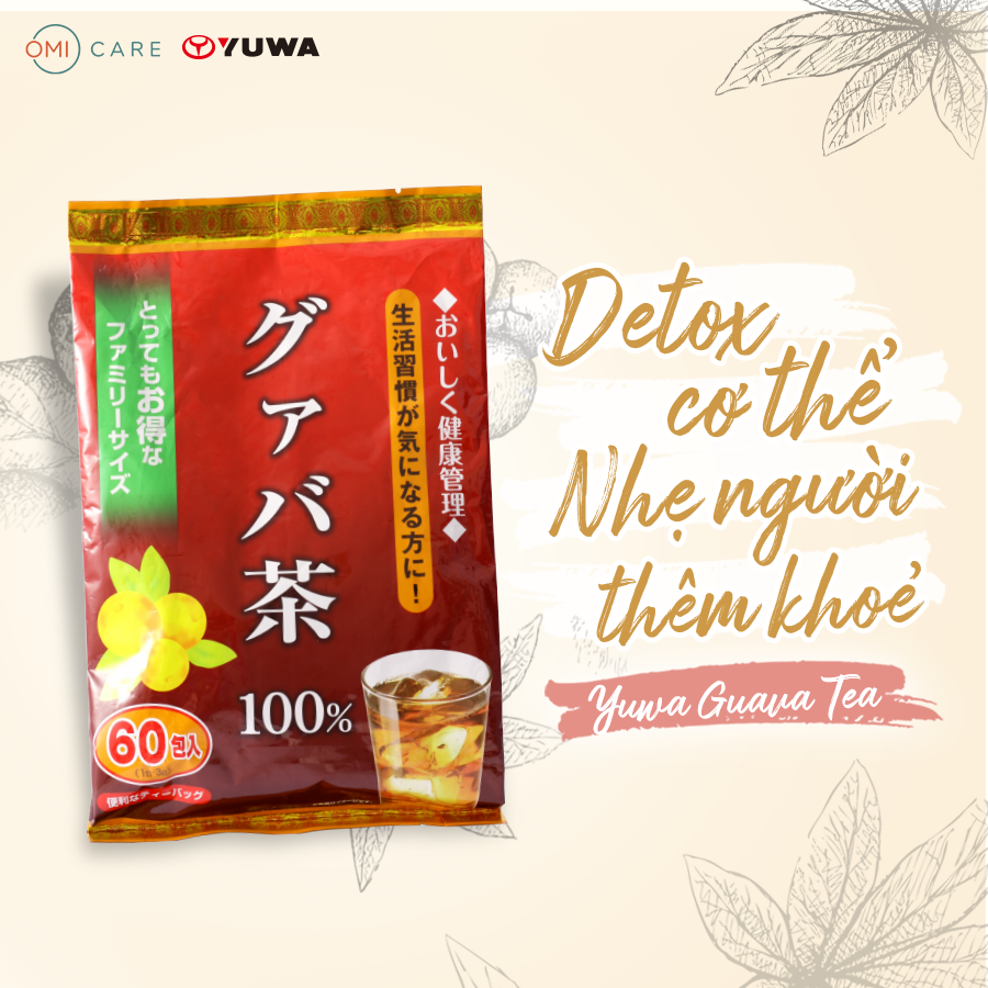 Trà Lá Ổi Yuwa 100% Lá Ổi Guava Tea Thanh Nhiệt Giảm Cân, Ổn Định Huyết Áp, Tăng Sức Đề kháng