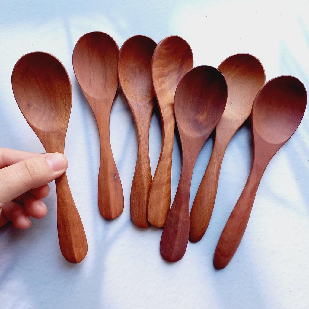 Thìa/Muỗng Gỗ Nhãn Ăn Chè,Soup 15.5x4cm, Thìa Ăn Cơm, Phụ Kiện Bàn Ăn,Trang Trí Chụp Ảnh