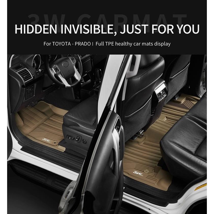 Thảm lót sàn xe ô tô LEXUS LX570  2007-2021 Nhãn hiệu Macsim 3W chất liệu nhựa TPE đúc khuôn cao cấp - màu đen