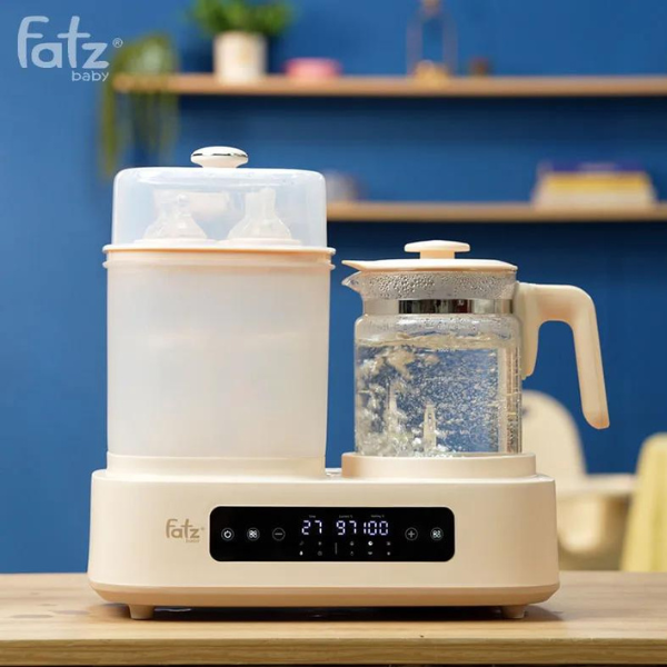 Máy đa năng điện tử Fatz Baby Multimax 12 Tiệt trùng/ Sấy khô/ Hấp/ Đun/ Hâm nước &amp; nấu chậm FB9503KB