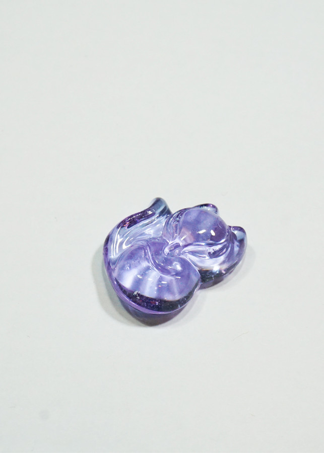 Mặt dây Hồ Ly thân thiện đá Topaz tím Tình Duyên - mạng Hỏa