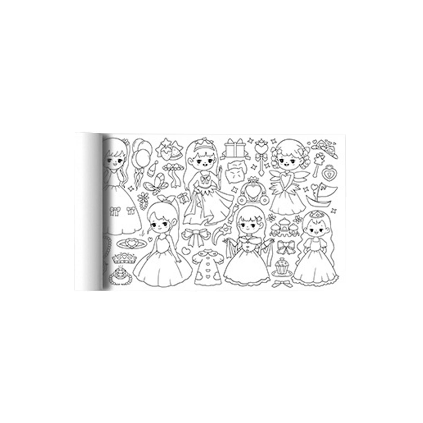 Large Coloring Paper Roll with Tear Off Line Colorable Dinosaur Transport