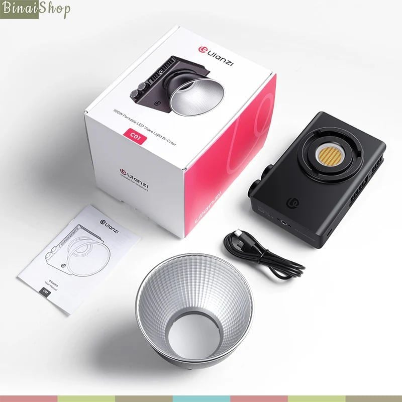 Ulanzi C01 – Đèn COB Mini100W, Chuẩn Màu CRI96+, Sạc Type-C PD 100W Tiện Lợi Cho Quay Phim, Livestream Và Chụp Sản Phẩm Chuyên Nghiệp - Hàng chính hãng