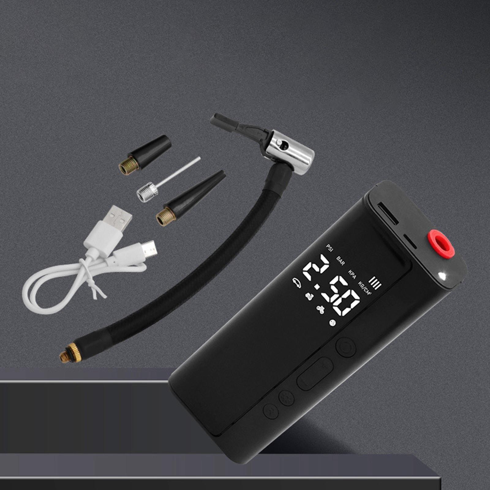Tire Inflator Portable Air Compressor Digital Display with Light Tire Pump Car Tyre Inflator for Balls Electric Bike