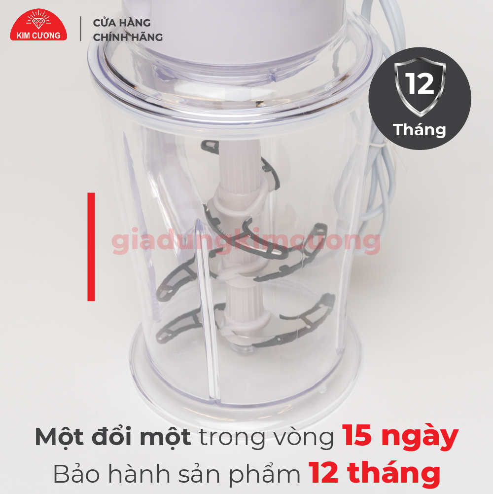 Máy Xay Thịt Đa Năng Kim Cương 2 Lít 6 Lưỡi Thép Không Gỉ - Hàng Chính Hãng