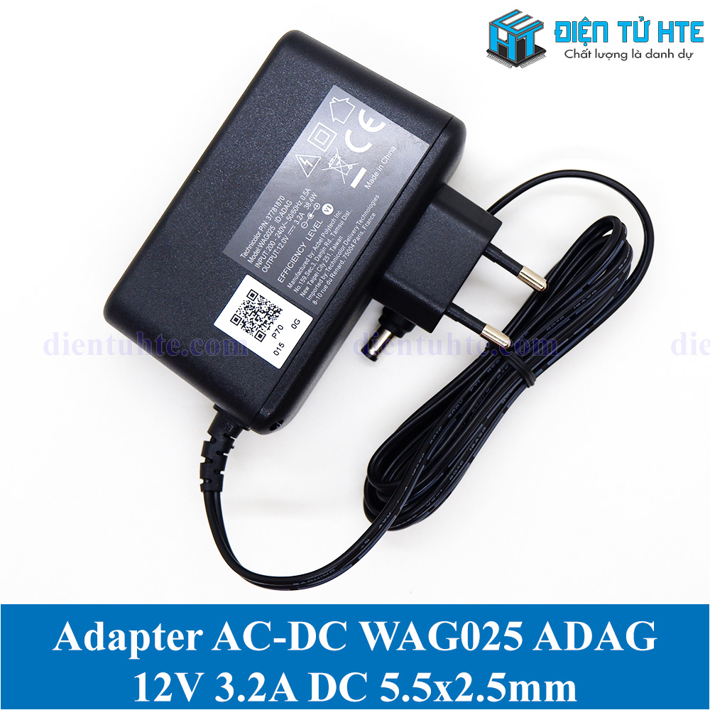 Adapter nguồn AC-DC 12V 3.2A WAG025 ADAG AcBel Jack DC 5.5x2.5mm