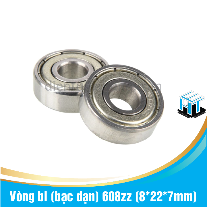 Combo 2 cái Vòng bi (bạc đạn) 608zz (8*22*7mm)