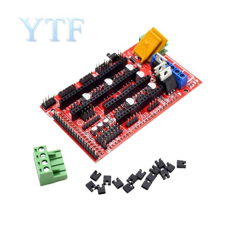 1PCS RAMPS 1.4 PANEL PAR Part Bo mạch chủ 3D Máy in Bộ điều khiển màu đen màu đỏ