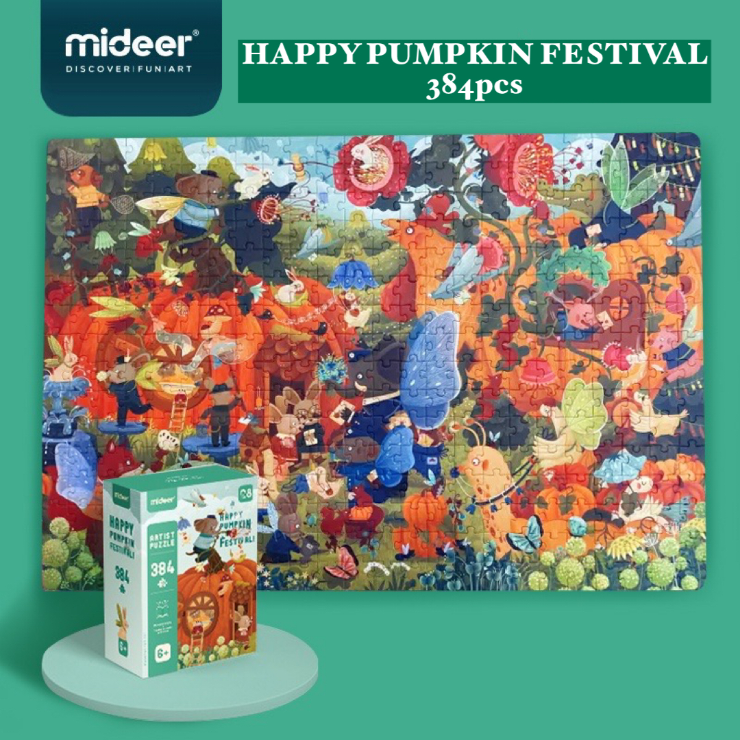 Đồ chơi xếp hình puzzle Mideer - Happy Pumpkin Festival 384 mảnh ghép