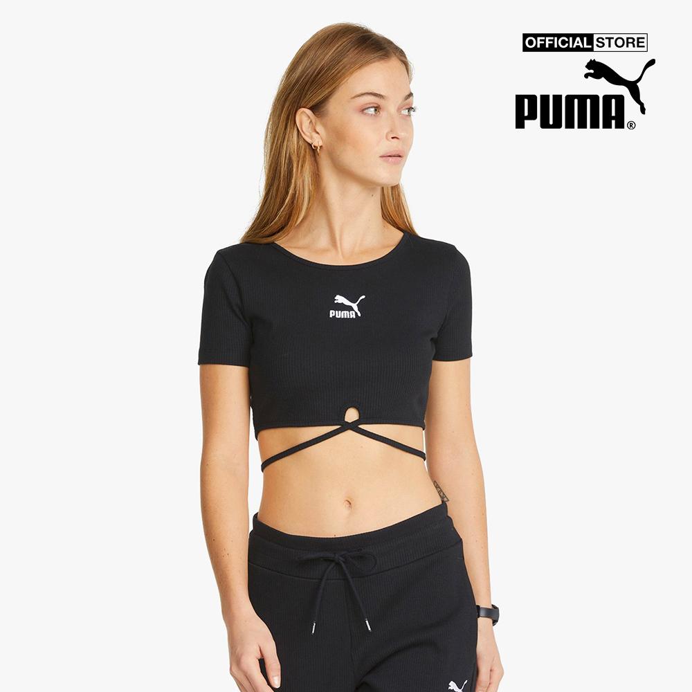 PUMA - Áo croptop thắt dây Classics Ribbed 533450