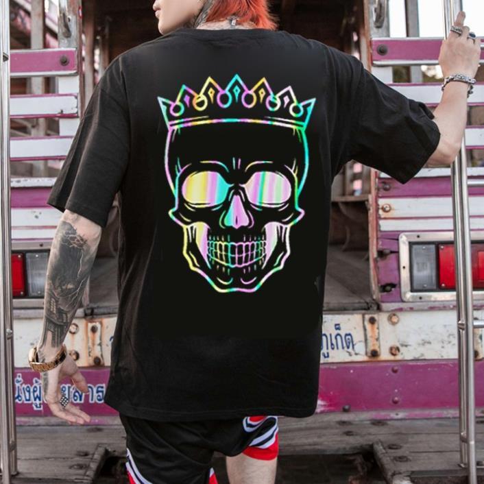 Hình ảnh ÁO THUN PHẢN QUANG 7 MÀU TAY LỠ NAM NỮ KING SKULL shop uy tín