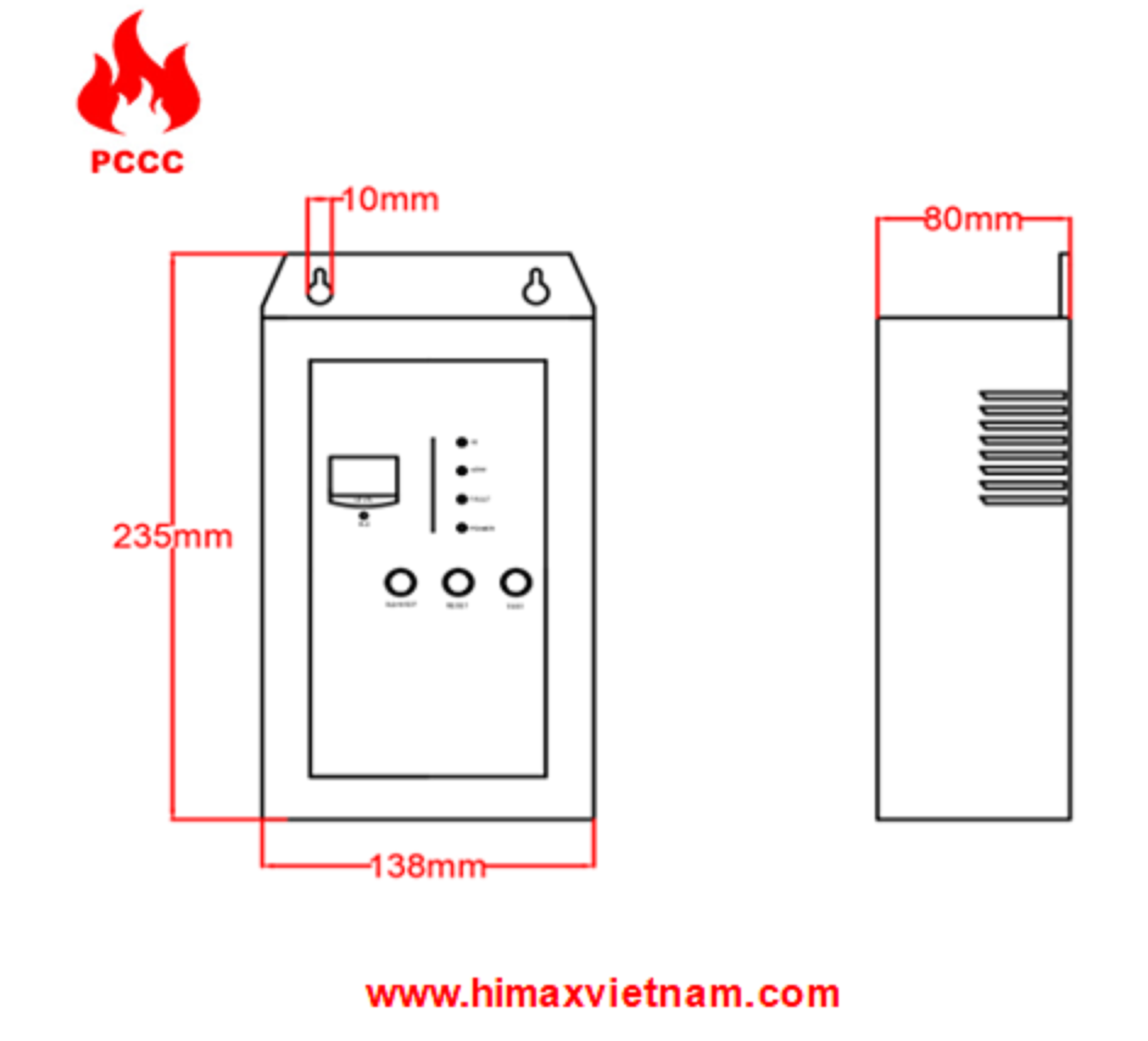 Tủ điều khiển đầu báo gas hi max GRD-300P