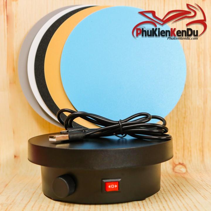 ĐẾ XOAY, BÀN XOAY TRƯNG BÀY SẢN PHẨM 12CM TẢI 5KG, DÙNG PIN HOẶC ĐIỆN 220V, TỐC ĐỘ TÙY CHỈNH