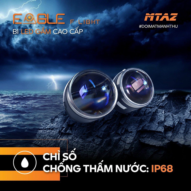 BI GẦM LED EAGLE F- LIGHT AOZOOM CHÍNH HÃNG ,Bi Gầm Led Chim Ưng Của Aozoom