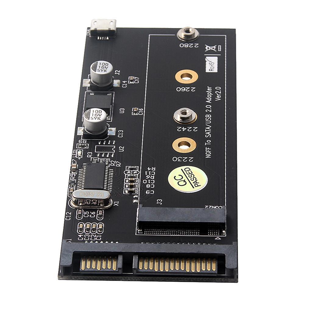 M.2 NGFF to SATA Converter Card For 2230/2242/2260/2280mm M.2 SSD Hard Drive
