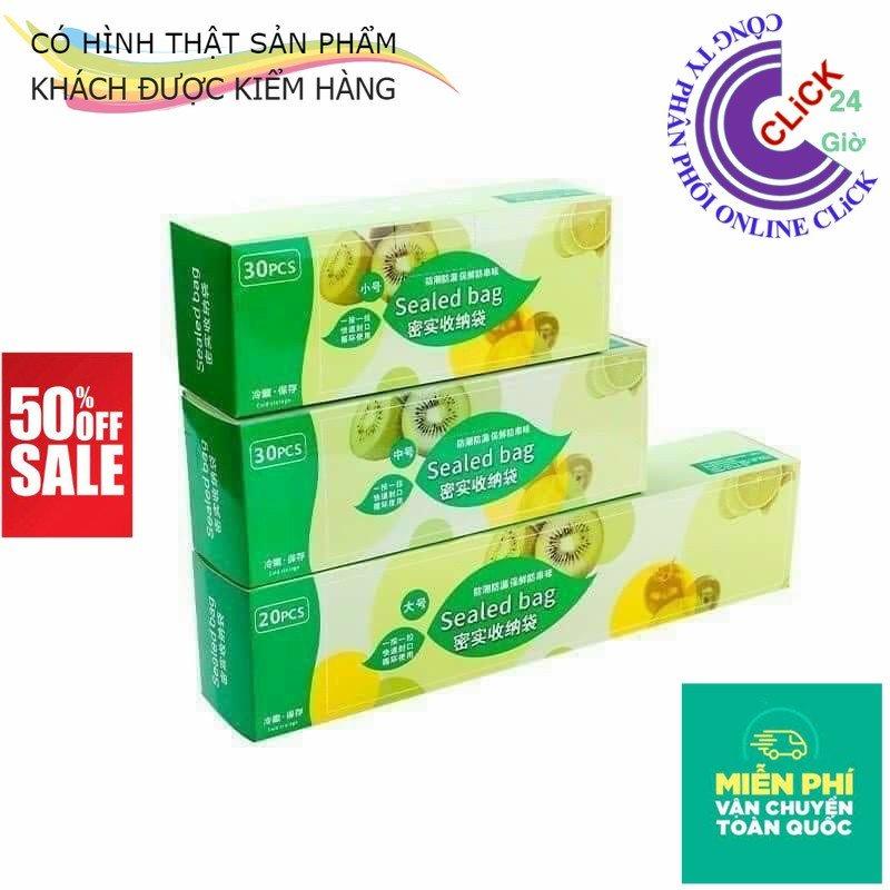 Combo 3 Hộp Túi Zip Đựng Thực Phẩm Đủ 3 Size - Hàng Cao Cấp