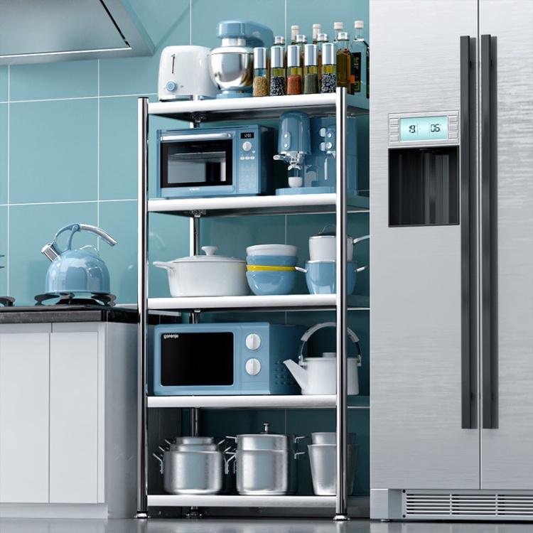 Kệ Inox 304 để đồ nhà bếp, để lò vi sóng đa năng 4, 5 tầng thông minh