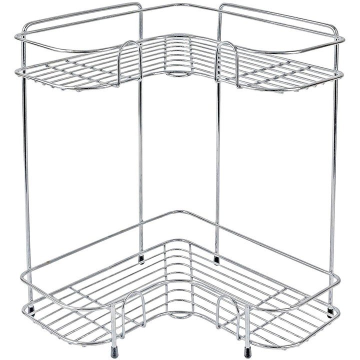 Kệ inox 2 tầng để góc tường cao cấp - Hàng nội địa Nhật