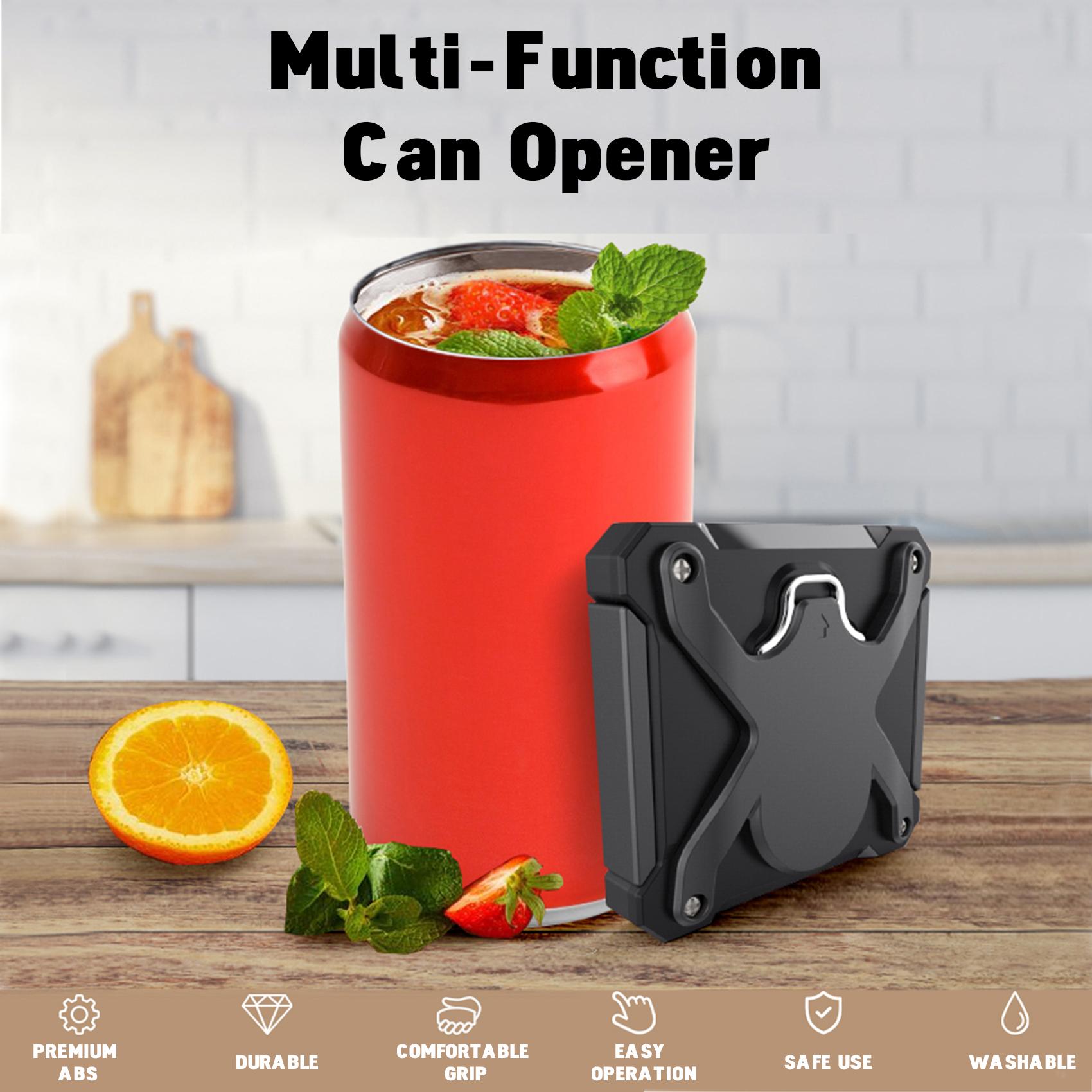 2-in-1 Can Opener Flat Bottle Opener Grippy Portable Beer-Bottle Opener Jar Opener Easy to Open|3 Color Optional
