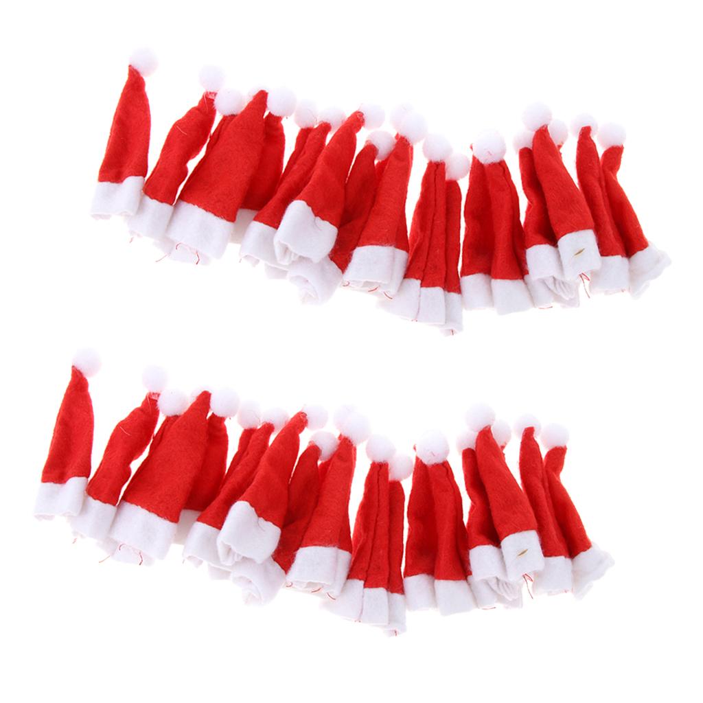 Phép Lạ Chiếu 40 Pcs 3.4 Mini DIY Giáng Sinh Lollipop Kẹo Nón Bé Búp Bê Hàng Thủ Công