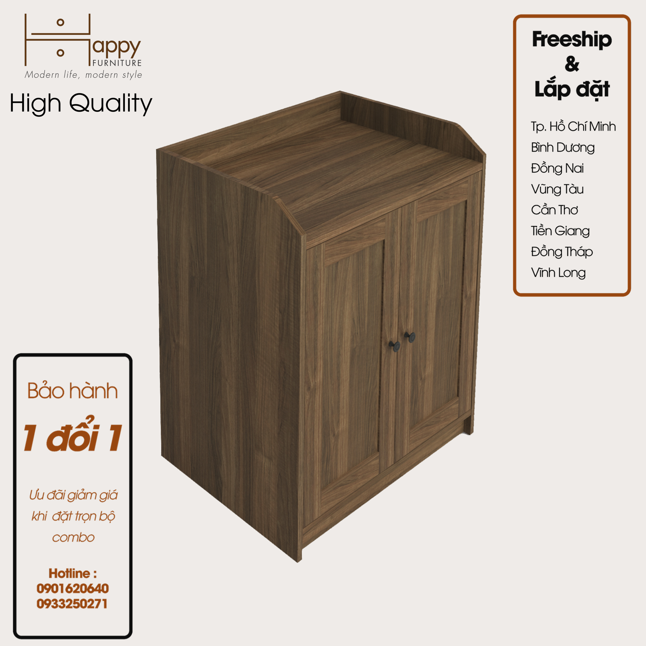 [Happy Home Furniture] CANA,  Tủ  đựng đồ 2 cửa mở   ,  70cm x 46cm x 84cm ( DxRxC), TCM_002