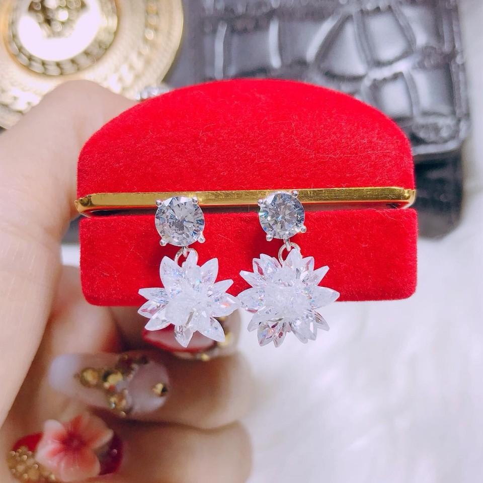 BÔNG TAI NỮ BẠC TA - BÔNG TAI HOA M60 -