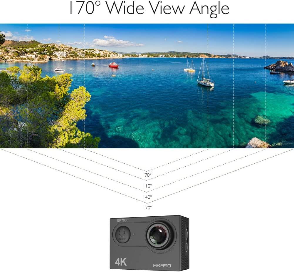 Akaso ek7000 camera hành động 4K WiFi Ultra HD Máy quay phim DV chống nước 12MP Camera thể thao góc rộng 170 độ góc