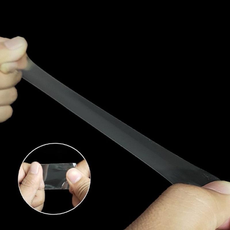 Acrylic, Keo 2 mặt trong suốt siêu dính, chóng nước, Độ dày : 1mm, khổ 1cm * 1 mét