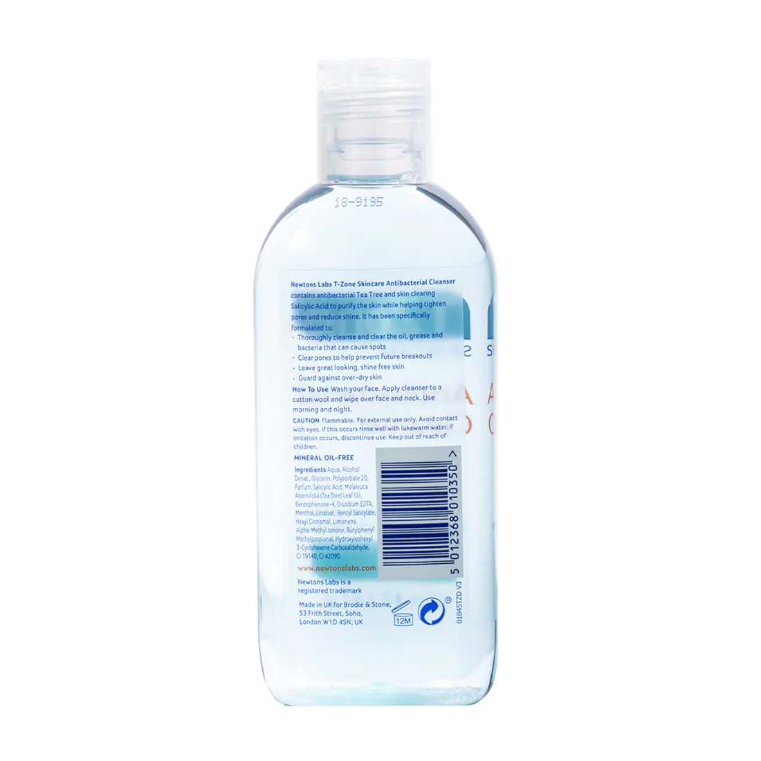 Nước hoa hồng hỗ trợ ngừa mụn se lỗ chân lông tràm trà T-Zone Antibacterial Cleanser (200ml)