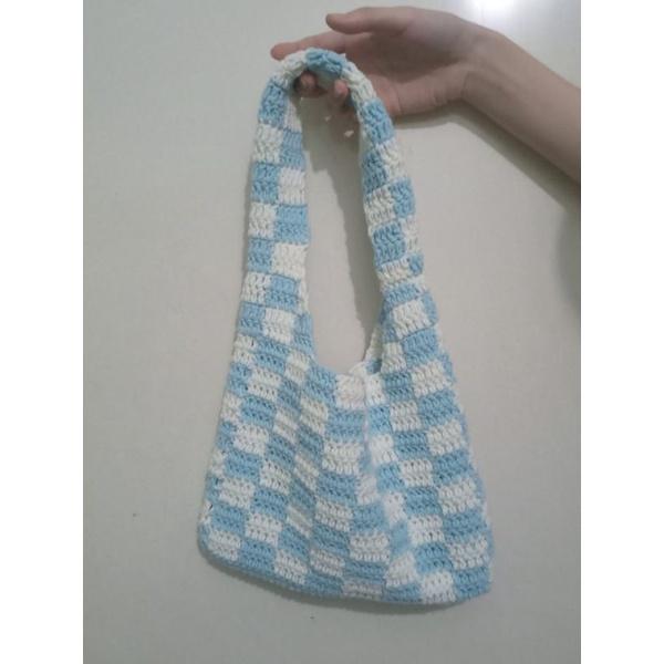 TÚI LEN CARO HANDMADE size M