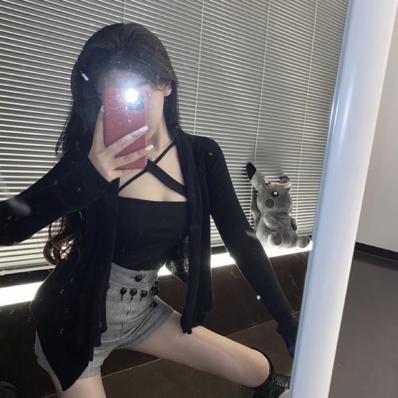 Áo thun dây chéo ngưc tay dài mua 1 được 2