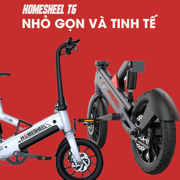 Xe điện gấp gọn trợ lực thông minh Homesheel T6 phiên bản mới nhất