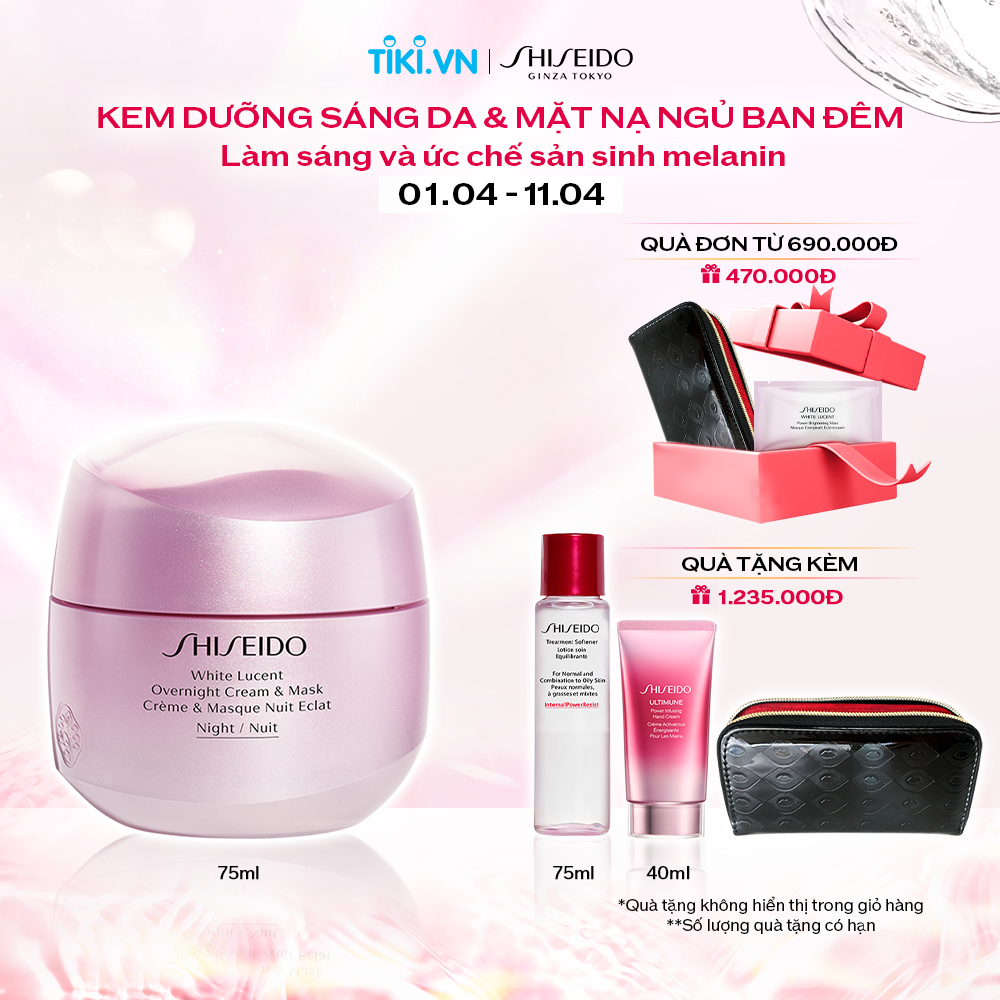 Kem dưỡng trắng da ban đêm White Lucent Overnight Cream &amp; Mask 75mL