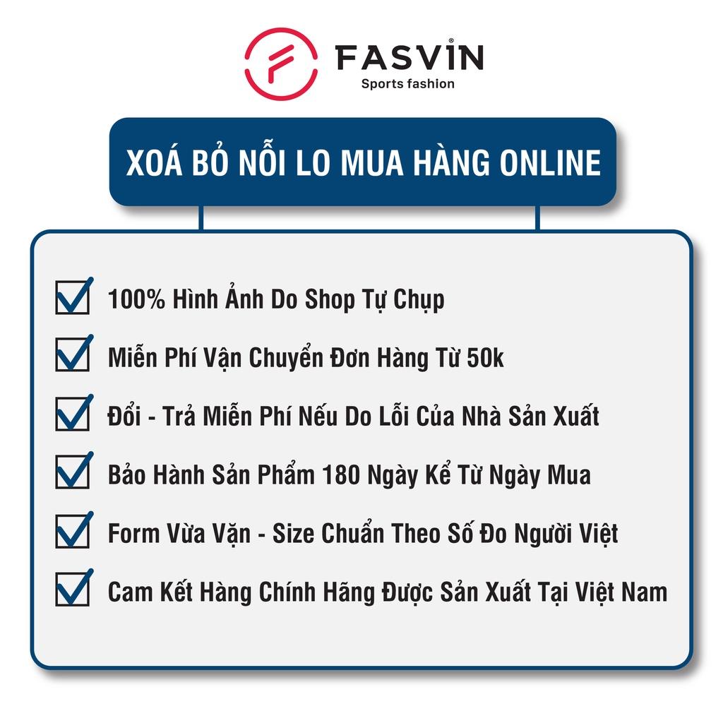 Bộ quần áo thun thể thao nam Fasvin AB20270.HN cộc tay cổ bẻ vải mềm nhẹ co giãn tốt