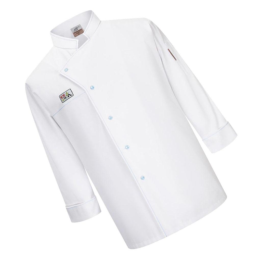 Unisex Chef Jackets Coat Long Sleeves Shirt Kitchen Uniform
