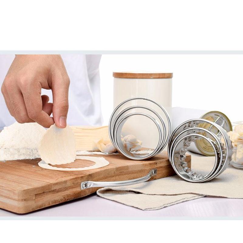 Bộ 3 Khuôn Làm Bánh Xếp Hình Hoa Bằng Thép Không Gỉ