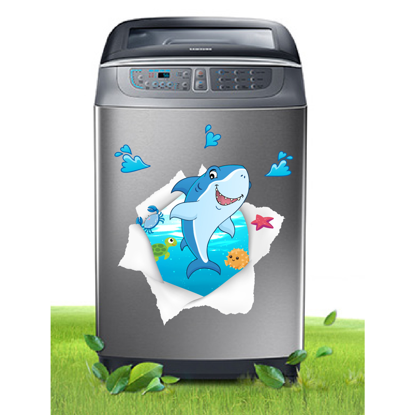 Decal trang trí máy giặt số 12
