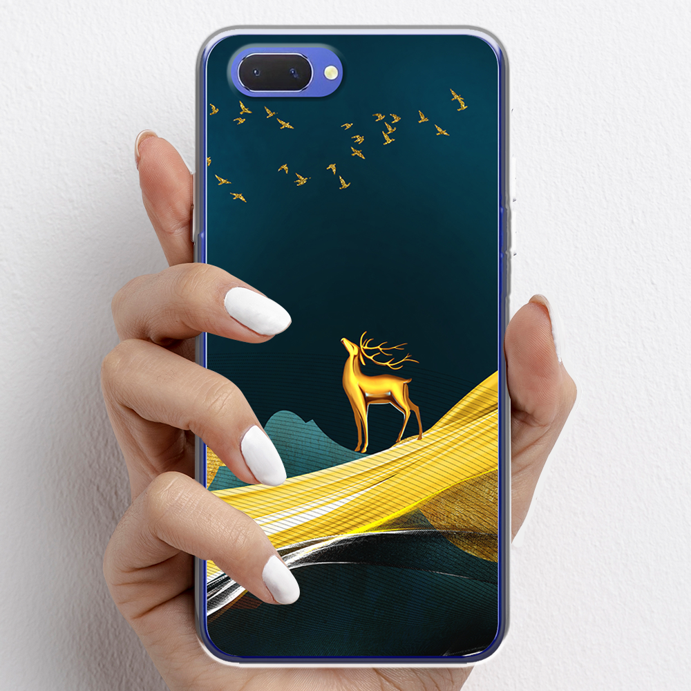 Ốp lưng cho Oppo A3s, Oppo A5s nhựa TPU mẫu Nai vàng