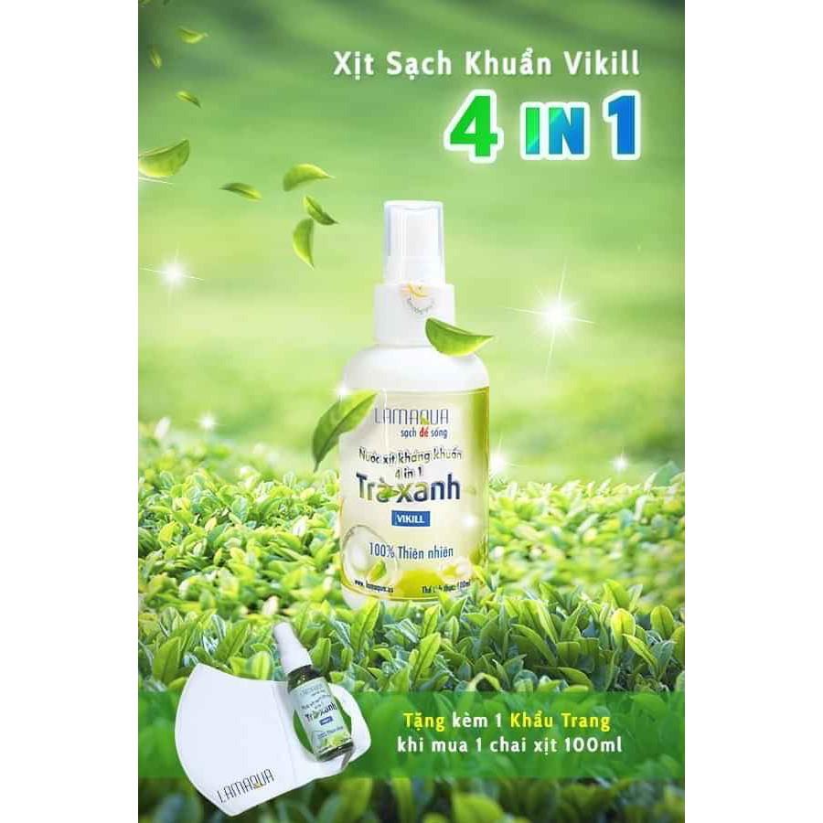 XỊT KHUẨN LAMAQUA trà xanh 4 in 1