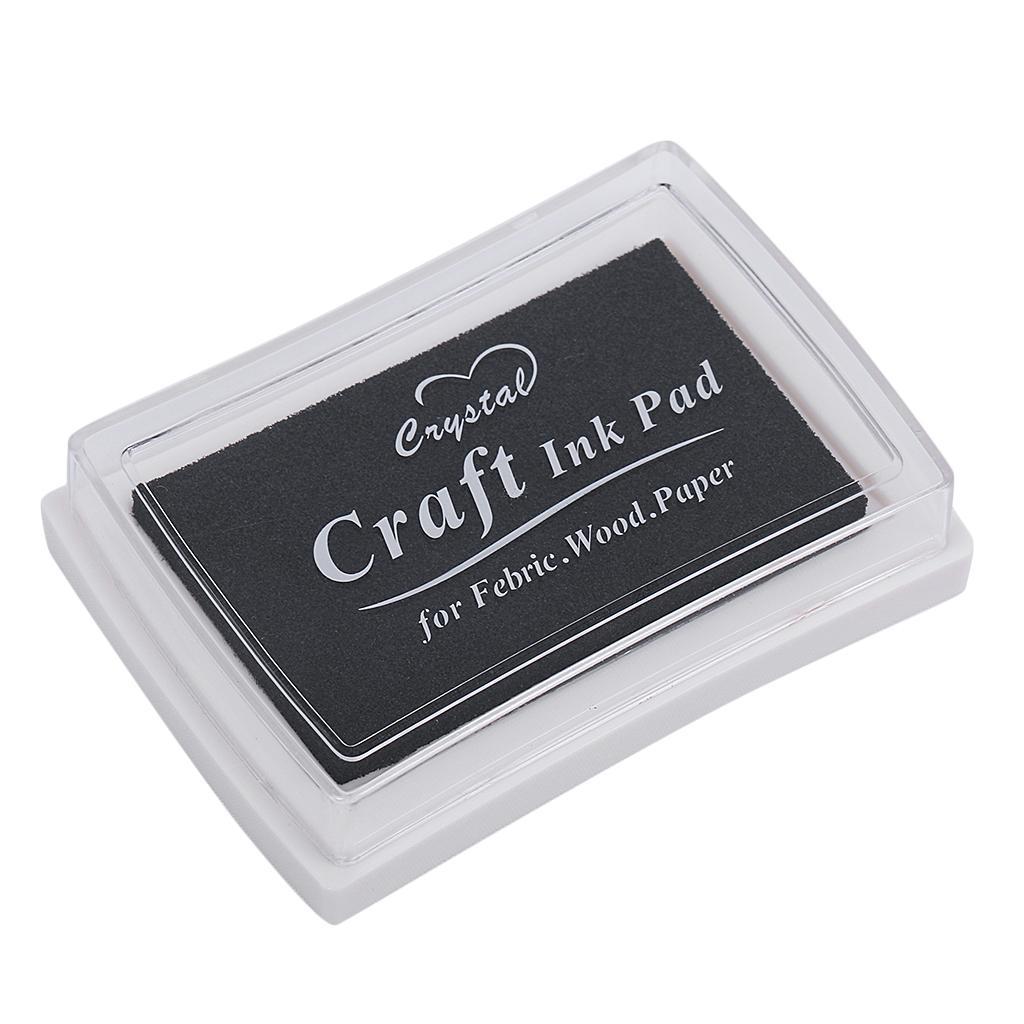 2 Pieces Ink Stamps Pad for Rubber Stamps Or Crafts Embossing Black Gold