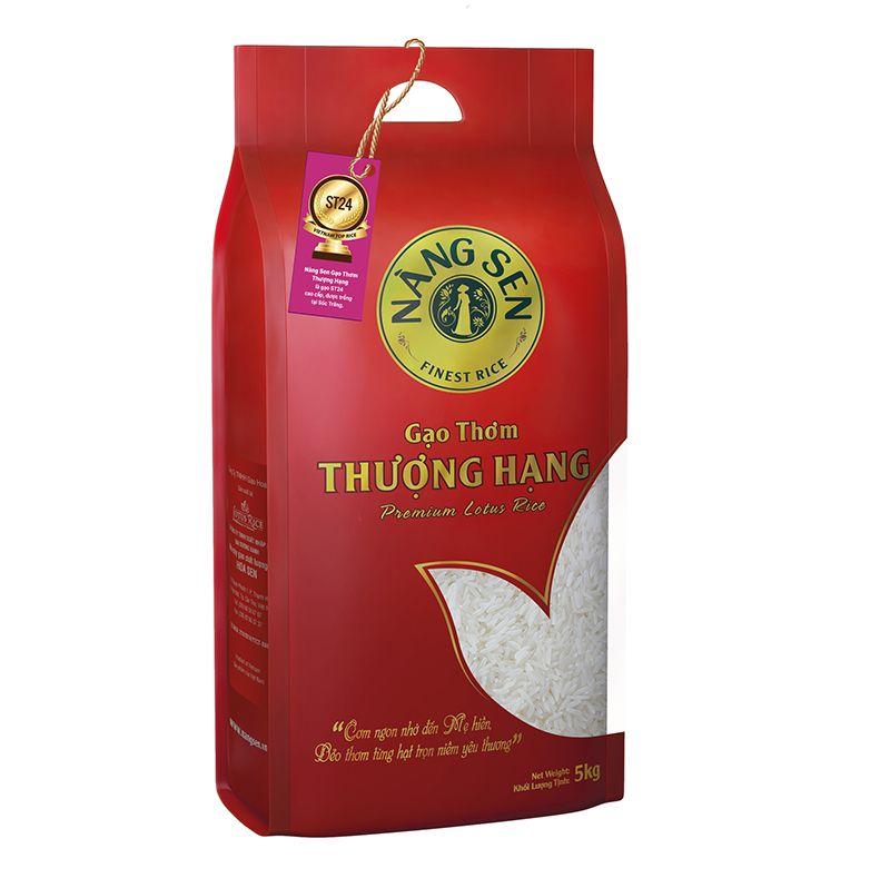 Gạo Dẻo Thơm Nàng Sen Thượng Hạng ST24 Túi 5Kg – 8938507039013