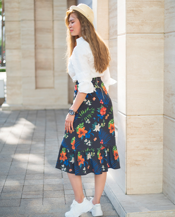 Váy Midi Xoè Lily SKI034 Thời trang thiết kế Hity
