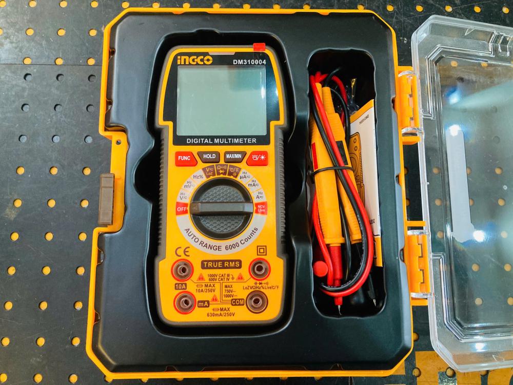 ĐỒNG HỒ VẠN NĂNG KỸ THUẬT SỐ 1000V 6000 SỐ ĐẾM TỰ ĐỘNG 6V INGCO DM310004 - HÀNG CHÍNH HÃNG