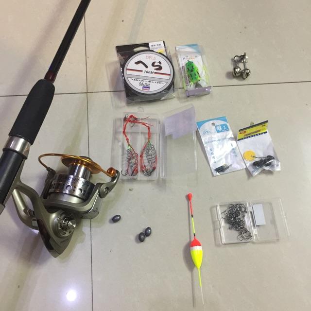 Bộ cần 2 khúc shimano 2,7 m máy lc 7000