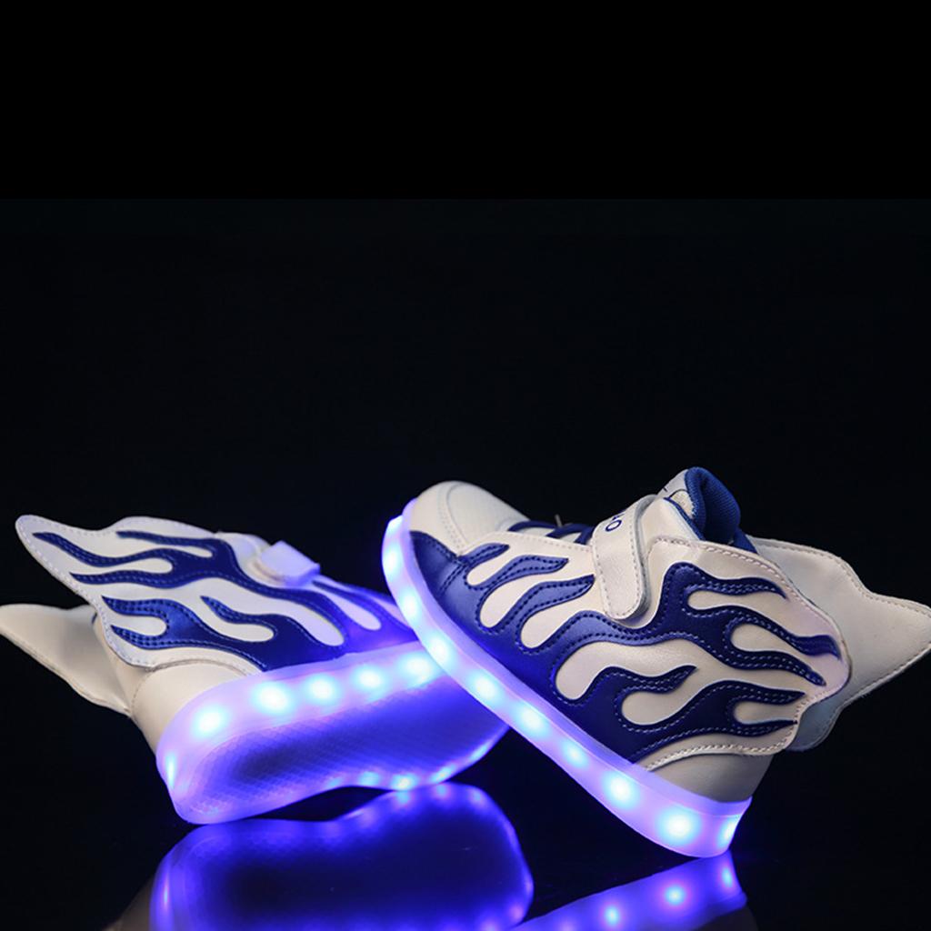 Wings Unisex LED Light up Lace Up Luminous Sneakers Kids Casual Shoes