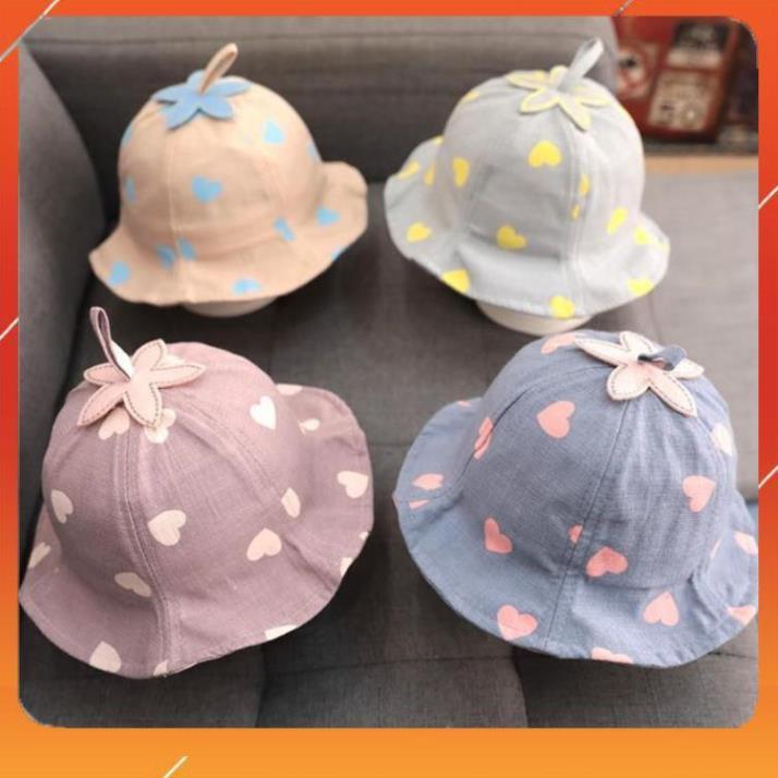 Mũ vành họa tiết dễ thương cho bé 6-24m
