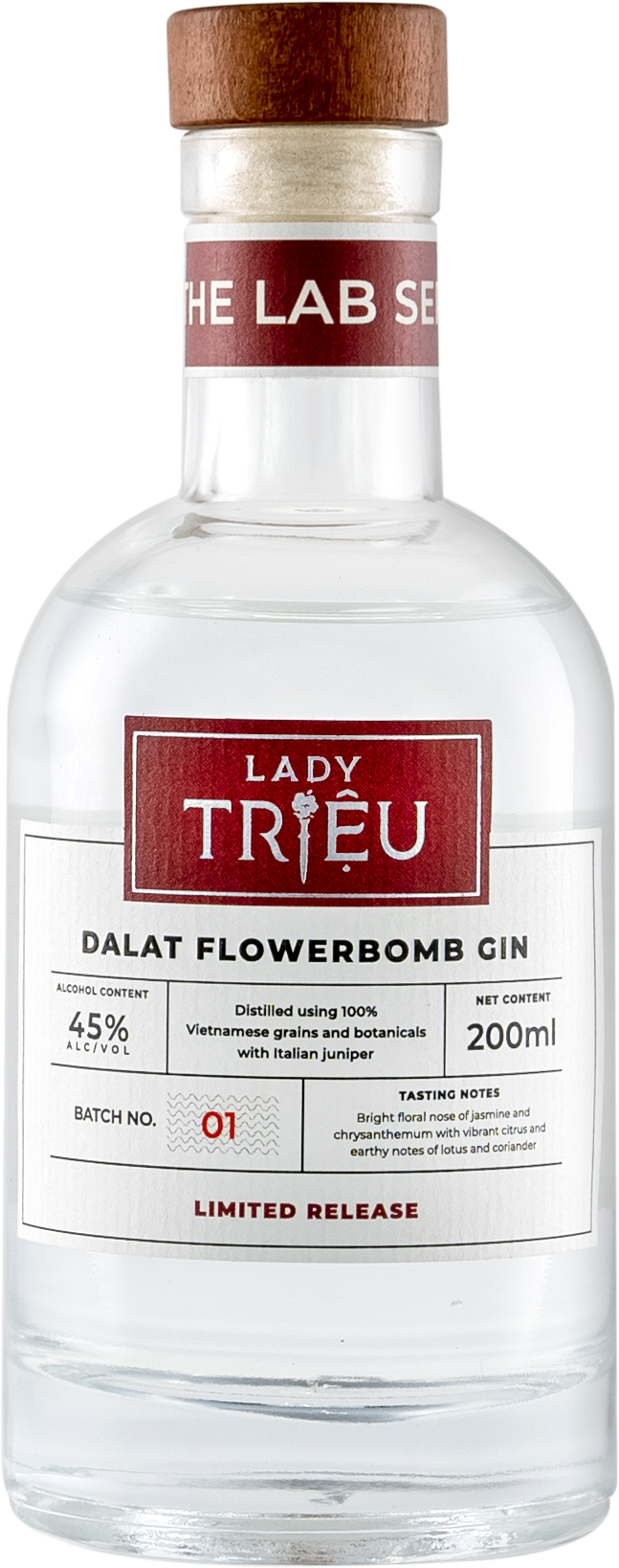 Rượu Lady Triệu DaLat Flowerbomb Gin 43% 1x200ml